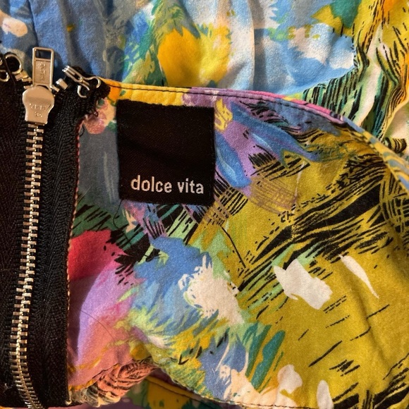 Multicolor 80s Inspired Paint Splatter Zip Up Skirt - Picture 5 of 5